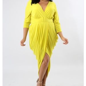 Casscade Bodycon Maxi Dress (1X, 2X, 3X)